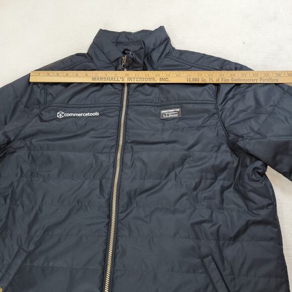 LL Bean Jacket Mens Sz XXL Black Quilted Gorpcore Puffer Winter Cold Snow Ski - Picture 9 of 16